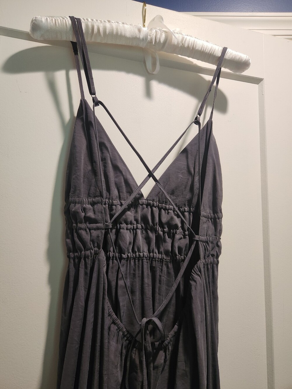 NWT Charcoal Grey Strappy Maxi Sundress
